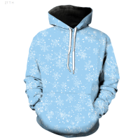 2023 Winter Snowflakes Mens Hoodies Pullover Teens 3D Printed 2022 Hot Sale Unisex Oversized Fashion Cool Funny With Hood Jackets Size:XS-5XL