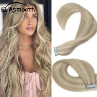 Tape in Hair Extensions 100% Human Hair 12"-24" Blonde Brown Hair Adhesive Extensions Straight Hair Skin Weft Natural Real Hair Wig  Hair Extensions