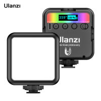 Ulanzi VL49 RGB Pocket LEDไฟถ่ายภาพและวิดีโอเติมแสง2500K-9000Kหรี่แสงได้CRI95เย็นตัวประกับติดสำหรับLive Broadcast Interviewภาพงานแต่งงานการถ่ายภาพ Vlog Studio