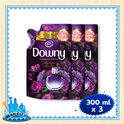 น้ำยาปรับผ้านุ่ม Downy Concentrate Softener Mystique 300 ml x 3 pcs :  Softener ดาวน์นี่ มิสทิค น้ำยาปรับผ้านุ่ม สูตรเข้มข้น 300 มล. x 3 ถุง