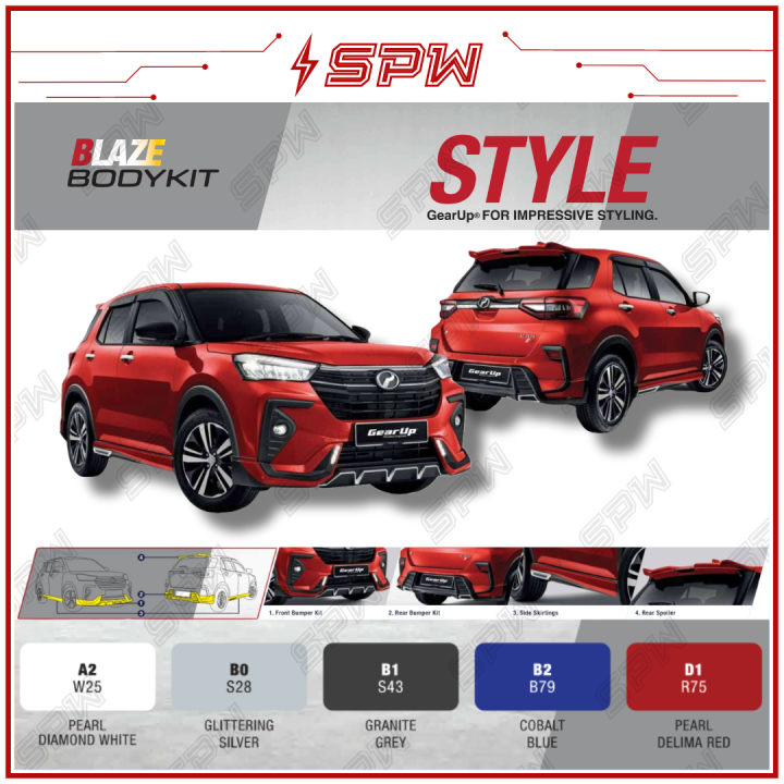 Perodua Ativa Gear Up Blaze Bodykit Body Kit 2019 2020 2021 2022 Front