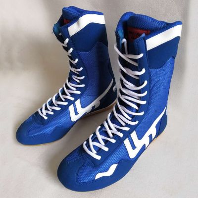 wrestling shoes Boxing shoes Martial Arts Taekwondo Sanda training special high help boxing training shoes