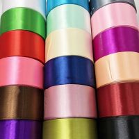 5 meters 2" 50mm Colors Solid Color Satin Ribbons Gift Wrapping  Bags