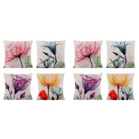 Decorative Floral Flower Pillow Covers 18 x 18, Farmhouse Throw Pillow Covers Set of 8 Cushion Case for Home Decor