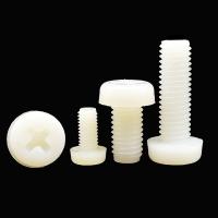 5/10/20/50pcs M2 M2.5 M3 M4 M5 M6 M8 M10 GB818 White Nylon Plastic Insulating Cross Recessed Phillips Pan Round Head Bolt Screw Screw Nut Drivers