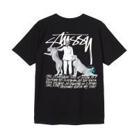 เสื้อยืดคอกลมแขนสั้นแฟชั่นพิมพ์ลายแบบเรียบง่าย STUSSY เสื้อยืด แขนสั้น พิมพ์ลายจักรพรรดิ หรูหรา