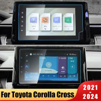 สำหรับ Toyota Corolla Cross XG10 2021 ~ 2024 2022 2023กระจกนิรภัยรถ GPS นำทางหน้าจอป้องกันฟิล์มสติกเกอร์อุปกรณ์เสริม