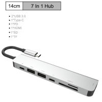 【NEW】 2020 Type-C Hub เพื่อ RJ 45อะแดปเตอร์4พันสายฟ้า3 USB C Hub พร้อม Hub 3.0 TF SD อ่านสล็อต PD สำหรับ MacBook Pro/ อากาศ