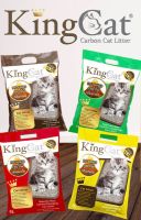 KingCat ทรายแมวภูเขาไฟ 10 ลิตร - ควบคุมกลิ่น และฝุ่นน้อย