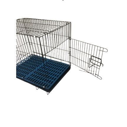 ส่งฟรี-กรงกระต่าย-กรงสุนัขพับได้-ขนาด50-cm-กรงสัตว์เลี้ยง-กรงเหล็ก-กรงพร้อมแผ่นพลาสติกรองพื้น-rabbit-cage