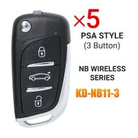 5Pcs/Lot for KEYDIY NB11 3 Button Universal KD Remote Car Key ABS for KD900 KD900+ URG200 KD-X2 KD-MAX Programmer DS Style