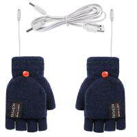 USB Electric Heated Gloves Double-Sided Heating Gloves Mittens Rechargable Waterproof Adjustable Temperature