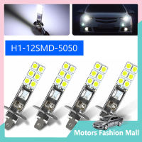 4Pcs H1ไฟหน้ารถมอเตอร์ไซค์แบบ Led ชุดหลอดไฟเสริมไฟตัดหมอกขับรถ DRL Light 110W 6000K Super White หลอดไฟหน้า