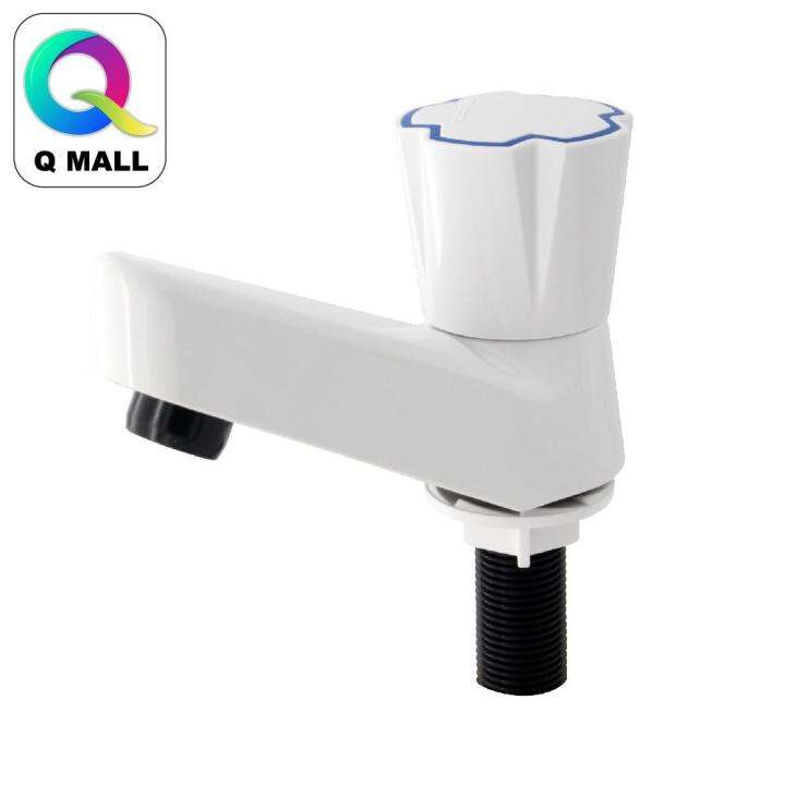 Watertec Kitchen Bathroom Sink Faucet White Pvc Pillar Basin Water