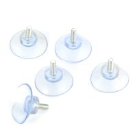 ❧۞№  5pcs Suction Cup Hook M5/M6x13mm Screw Wall Rack Strong Rubber Base Sucker Magic Shell Clear Turn Nut Glass Metal Paint Tiles