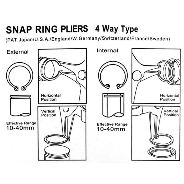 คีมหนีบวงแหวนภายในและภายนอกคีมยึดแหวน2-in-1คีมแหวนสแน็ป-diy-แหวนสปริงสแน็ปแหวนถอดแหวนวงแหวนติดตั้ง