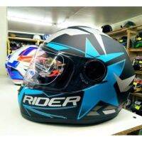 SQA หมวกกันน็อค หมวกกันน็อค RIDER NO.3 สีดำ ฟ้าด้าน Size L หมวกนิรภัย