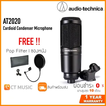 Audio Technica AT2020 Cardioid Condenser Microphone & Pop Filter