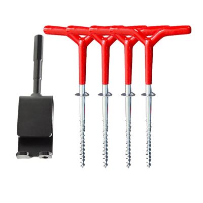 Universal Ice Anchor Kit Ice Fishing Shelter Anchor Tool Accessory Tools for Ice Insert Sewing