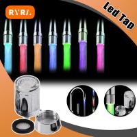 RYRA 3สี LED Light Aerator Tap Temperature Sensor Light-Up Faucet Water Saving เรืองแสงก๊อกน้ำหัวฉีดสำหรับห้องครัวห้องน้ำ