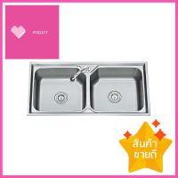 ซิงค์ฝัง 2หลุม TECNOSTAR 201000Built-in Sink 2B TECNOSTAR 201000 SS **คุณภาพดี**