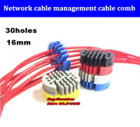 Category5หนา16มม.หมวดหมู่6เครื่องหวีสายเคเบิลเครือข่าย Wire Harness Arrangement Tidy Tools For Computer Room 30 Wires