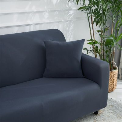 solid Printing Stretch Elastic cushion cojines decorativos para sofa Capa de Almofada coussin de salon housse de cous