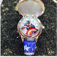 kids watch Cartoon Anime Boy Student Flip Waterproof Watch