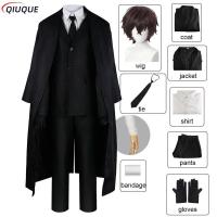 Bungo Stray Dogs Osamu Dazai Cosplay Costume Wig Women Men Outfits Anime Suit Comic Con Clothes