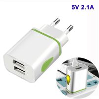 สปริงเกอร์2พอร์ตพร้อมไฟ LED 5V 2.1A ชาร์จเร็วที่ชาร์จความเร็วสูง USB สองทางอเนกประสงค์อะแดปเตอร์ชาร์จปลั๊ก EU