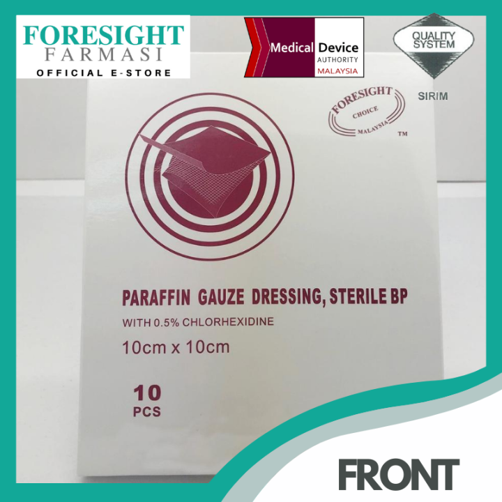 STERILE BP PARAFFIN GAUZE DRESSING WITH 0.5 CHROREXIDINE (CHOICE