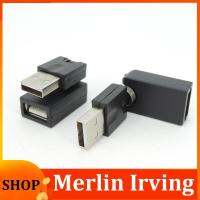 Merlin Irving Shop Flexible Twist Angle 360 Degree Rotating USB A 2.0 male to female Adapter Converter for cable extension connector