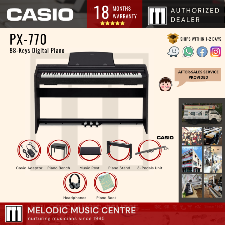 Casio Privia PX770 Pianoforte Digitale - Nero, Tastiera Professionale