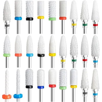 Ceramic Cutter Nail Drill Bits Head To Nails Gel Removal Tip Cutter Bits for Electric Drill Nail Sanding Cap Nails Accessories