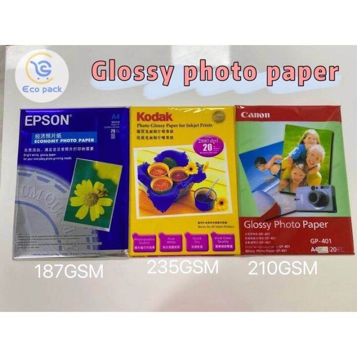 KODAK PHOTO PAPER CANON EPSON GLOSSY A4 Lazada PH