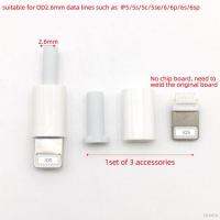 5ชุด Usb สำหรับ Iphone ปลั๊กตัวผู้เชื่อมด้วยชิปบอร์ดชิ้นส่วนอะแดปเตอร์สาย Otg ข้อมูล2.6/3.0มม. ชิ้นส่วนอะแดปเตอร์สายข้อมูล Diy