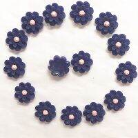 100Pcs 10mm deep blue rose Resin Flowers Decoration Crafts Flatback Cabochon For Scrapbooking Kawaii Cute Diy Accessories