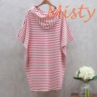 【Ready Stock】Maternity Dress Loose Short Sleeve Stripe women Dress