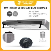 Máy Hút Mùi Vỏ Sơn Sunhouse SHB6118B - Hàng chính hãng