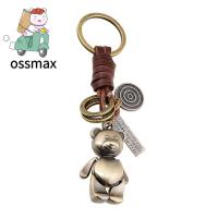 OSSMAX พวงกุญแจสำหรับตกแต่งพวงกุญแจห้อยกระเป๋าอุปกรณ์เสริมภายในรถพวงกุญแจสำหรับใส่กุญแจสวยงามพวงกุญแจหนังพวงกุญแจรูปหมี