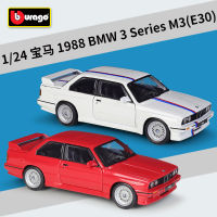 Bburago 1:24 1988 BMW M3 E30 Supercar ล้อแม็กรถยนต์ D Iecasts และของเล่นยานพาหนะรถรุ่นขนาดเล็กขนาดรุ่นรถของเล่นสำหรับเด็ก