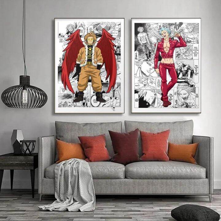 ญี่ปุ่นอะนิเมะ-my-hero-academia-การ์ตูนโปสเตอร์มังงะพิมพ์ภาพวาดผ้าใบ-wall-art-ภาพตกแต่งบ้าน-living-kids-room-decor