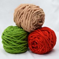 【CW】 100g/ball Soft Cotton Polyester Blended Wool Yarn Chunky Hand Knitting Crochet Hat Scarf Thread Fur