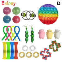 Belony Fidget ชุดของเล่น Sensory Fidget ชุดของเล่นสำหรับเด็กผู้ใหญ่ Squeezing ของเล่นป้องกันความเครียดของเล่นพิเศษ Assortment