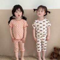 2023 Summer Baby Pajamas Set Infant Korean Girls Sleepwear Pyjamas Kids Loungewear Toddler Girls Indoor Clothes Boys Nightwear