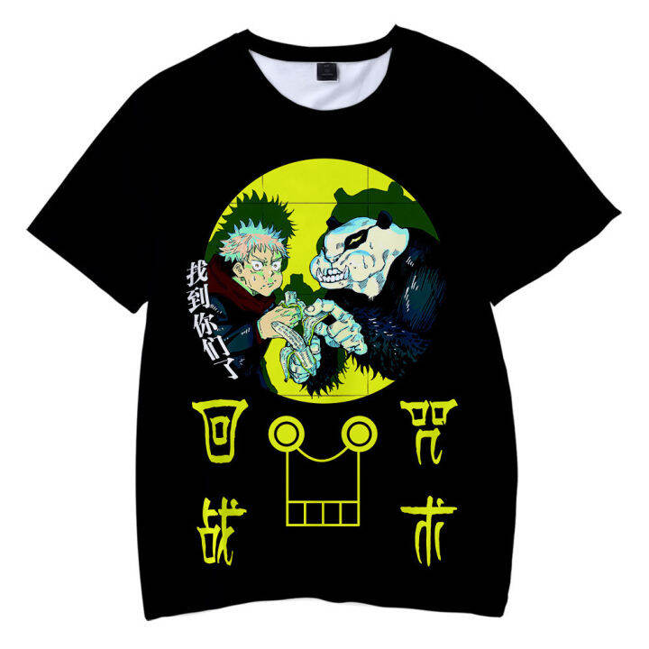 เสื้อยืดแขนสั้นพิมพ์ลาย-jujutsu-kaisen-สําหรับผู้ชาย