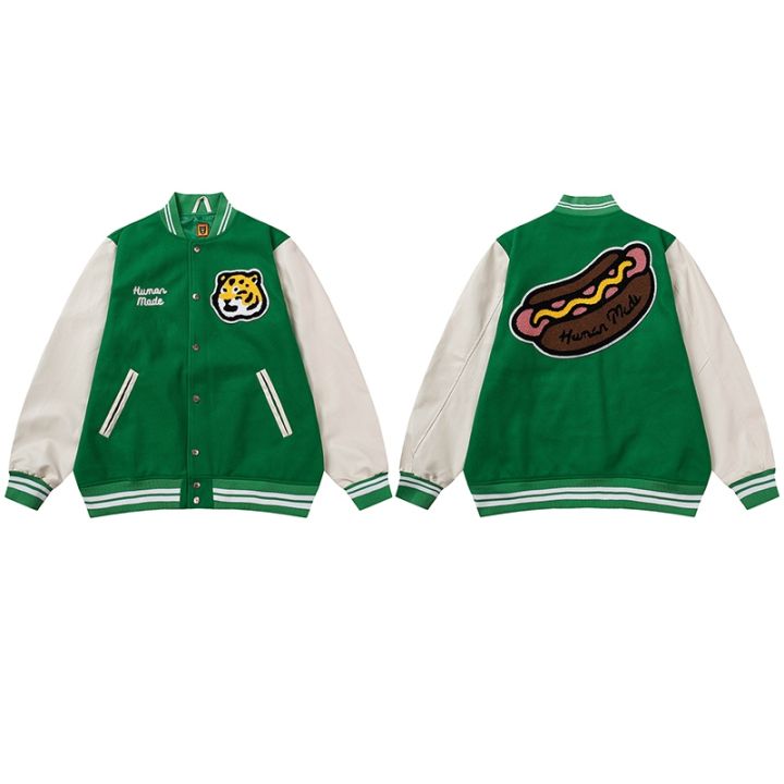 Hot Dog Human Made Varsity Green Jacket