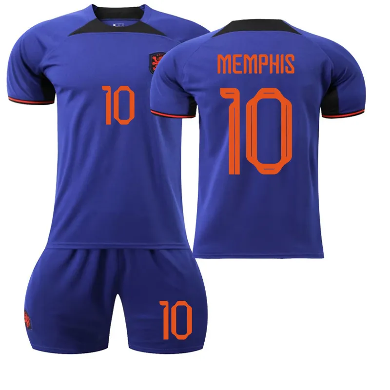 2223 Holland Home Size Van Dijk Orange Football Jersey Set