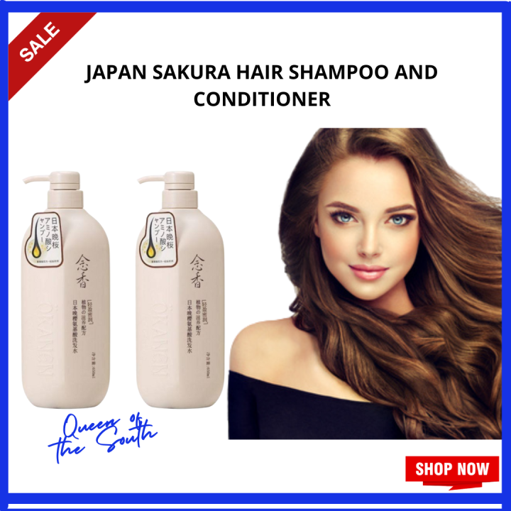 AUTHENTIC Japan Sakura Shampoo and Conditioner Organic Shampoo Thick