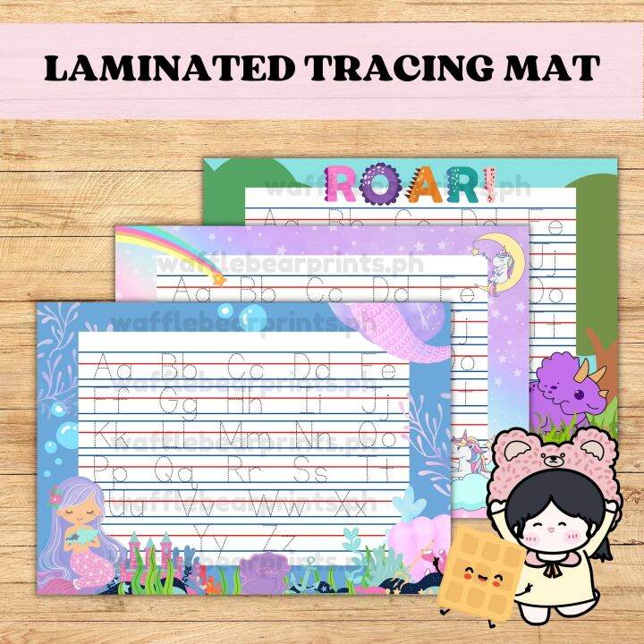 Educational Laminated Tracing Mat, Alphabet Tracing, Number Tracing